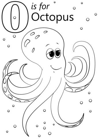 O Is For Octopus Coloring Page